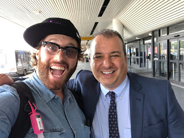 D.Polykov and comedian T.J. Miller, 08.2018