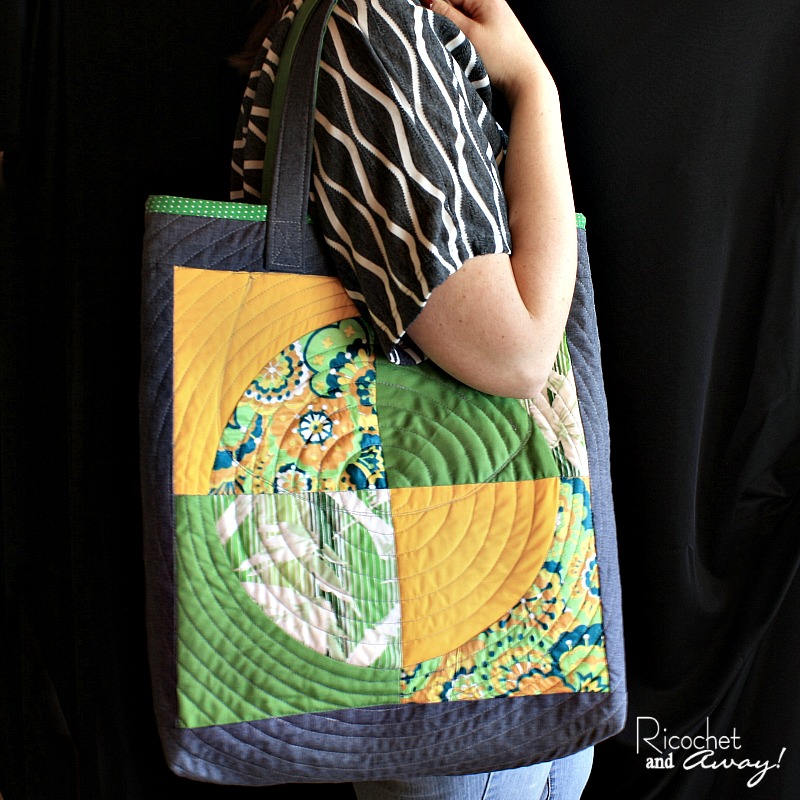 Ricochet and Away! Quilted Tote Bag Tutorial