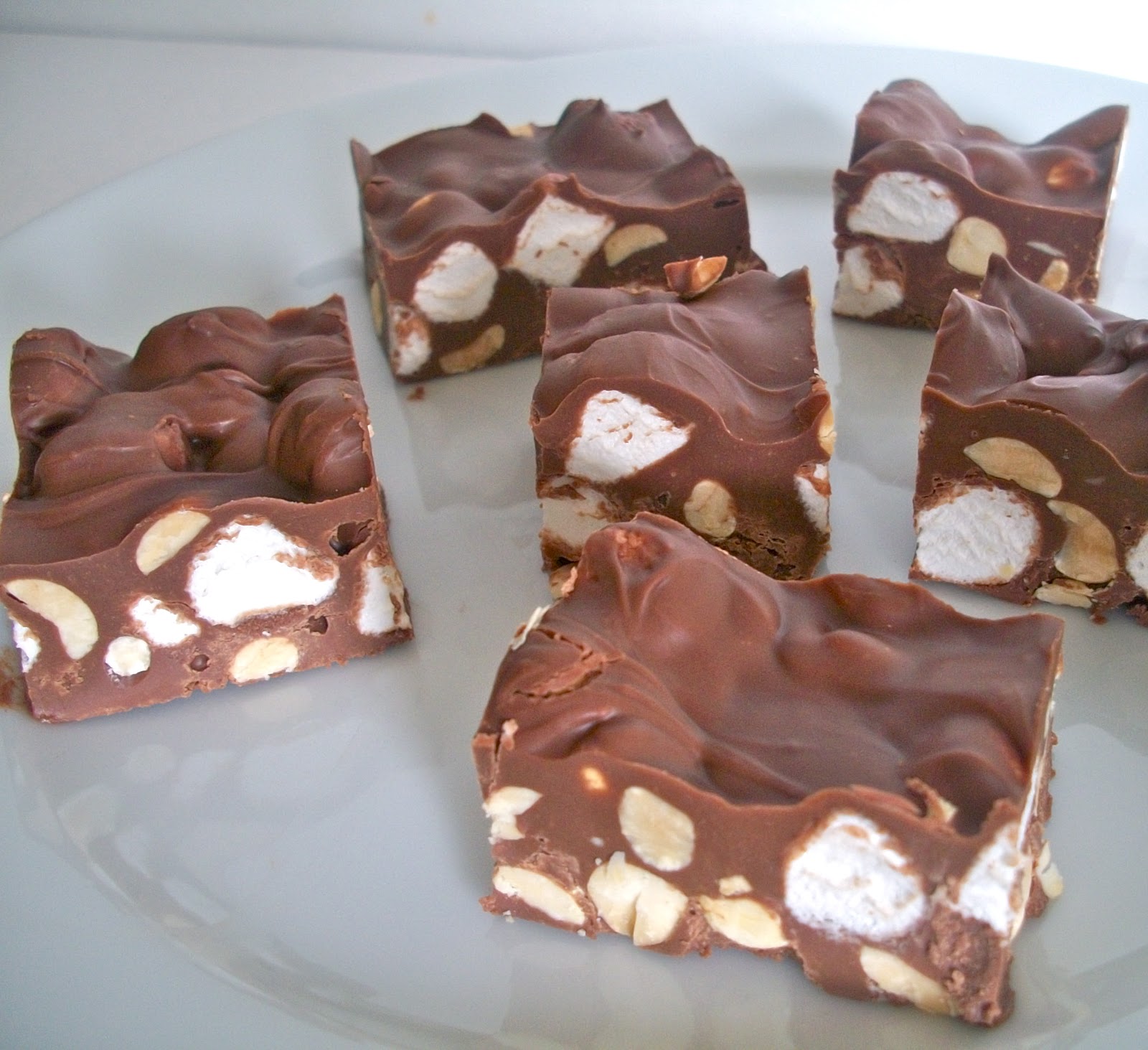 Brooke Bakes Rocky Road Fudge Bars