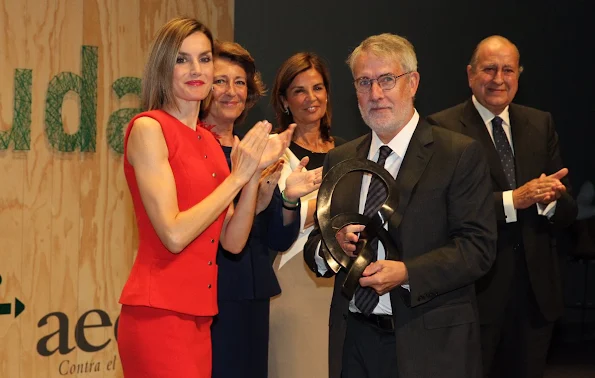 Queen Letizia of Spain who is Honorary President of the Spanish Association Against Cancer (AECC)