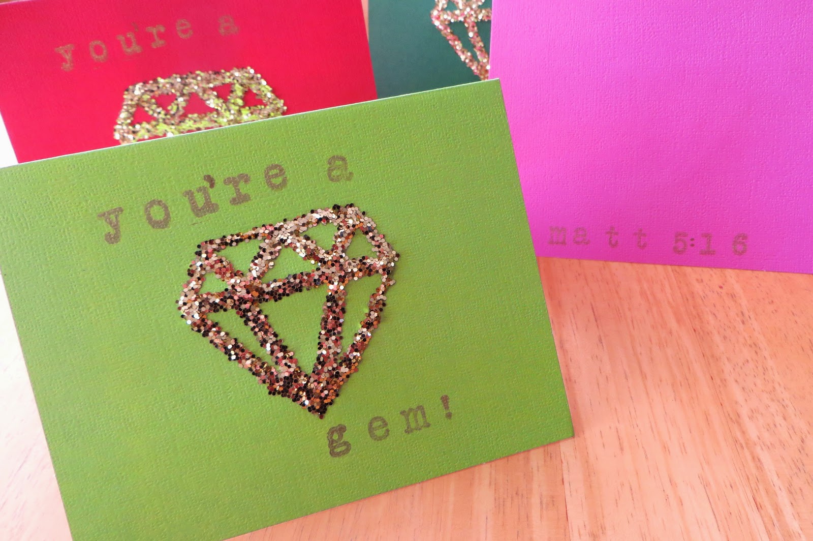 simply inter nos DIY YOU'RE A GEM! CARDS