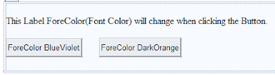 Label Forecolor(Text,Font Color) Set or Change Programmatically