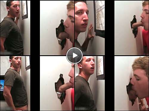 sucking cock at gloryhole video
