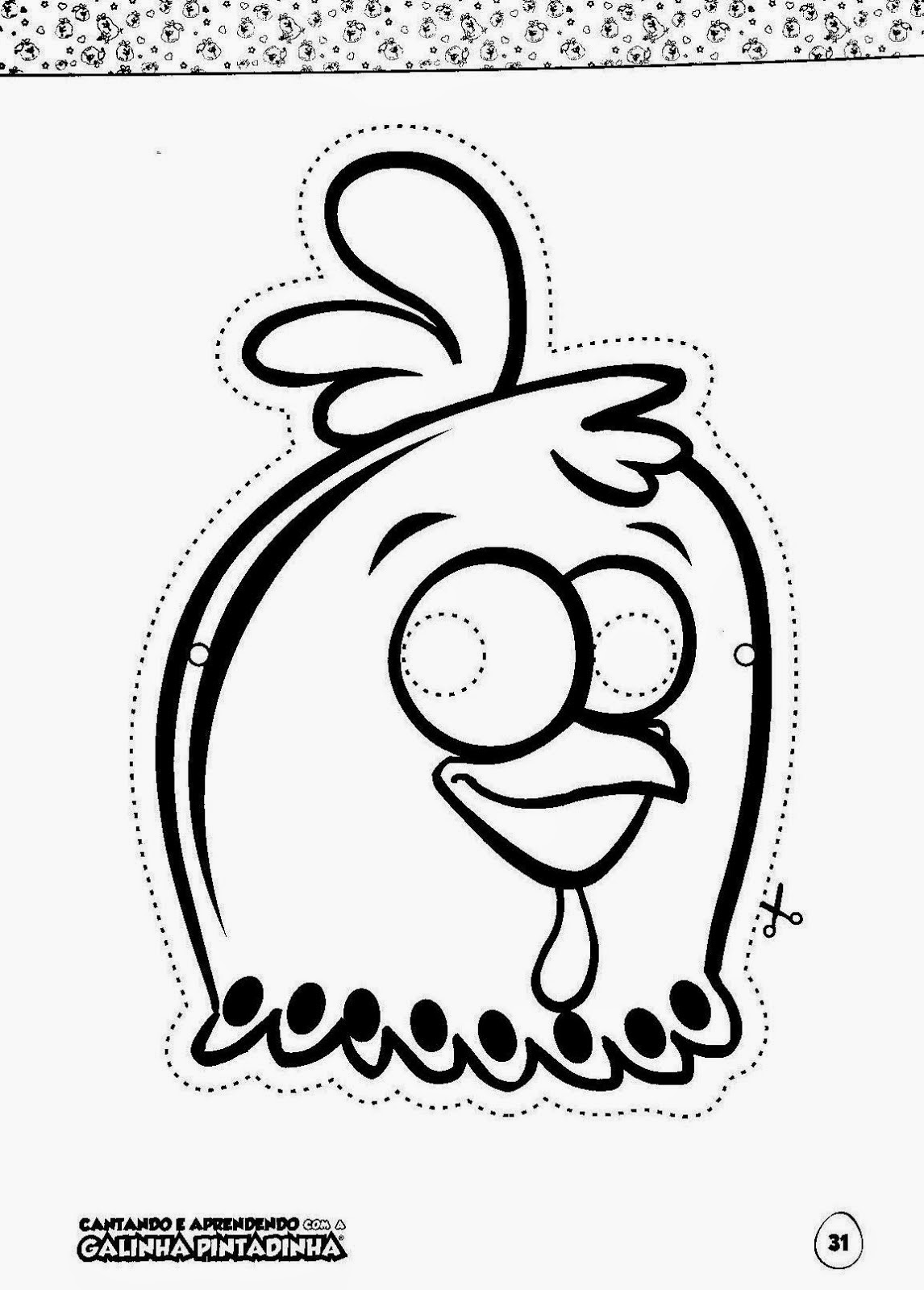 Máscaras de galinha para imprimir e brincar - ESPAÇO EDUCAR