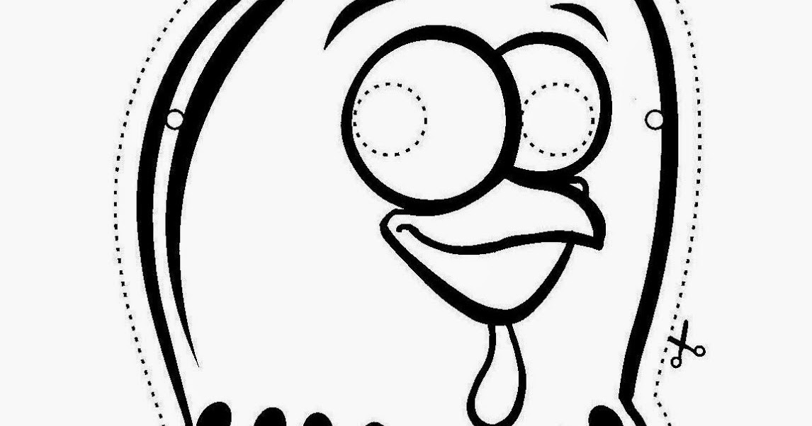 Máscaras de galinha para imprimir e brincar ~ Atividades para colorir