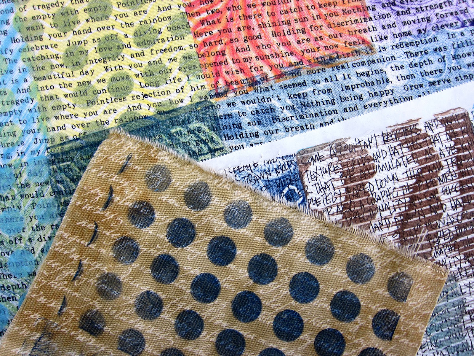 Printing with Gelli Arts® DIY Gelli® Printed Fabric Patches!