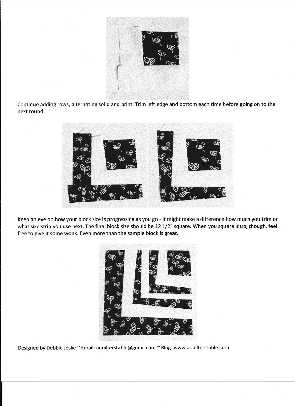 Okc Modern Quilters Bi Monthly Block Lottery Wonky Log Cabin