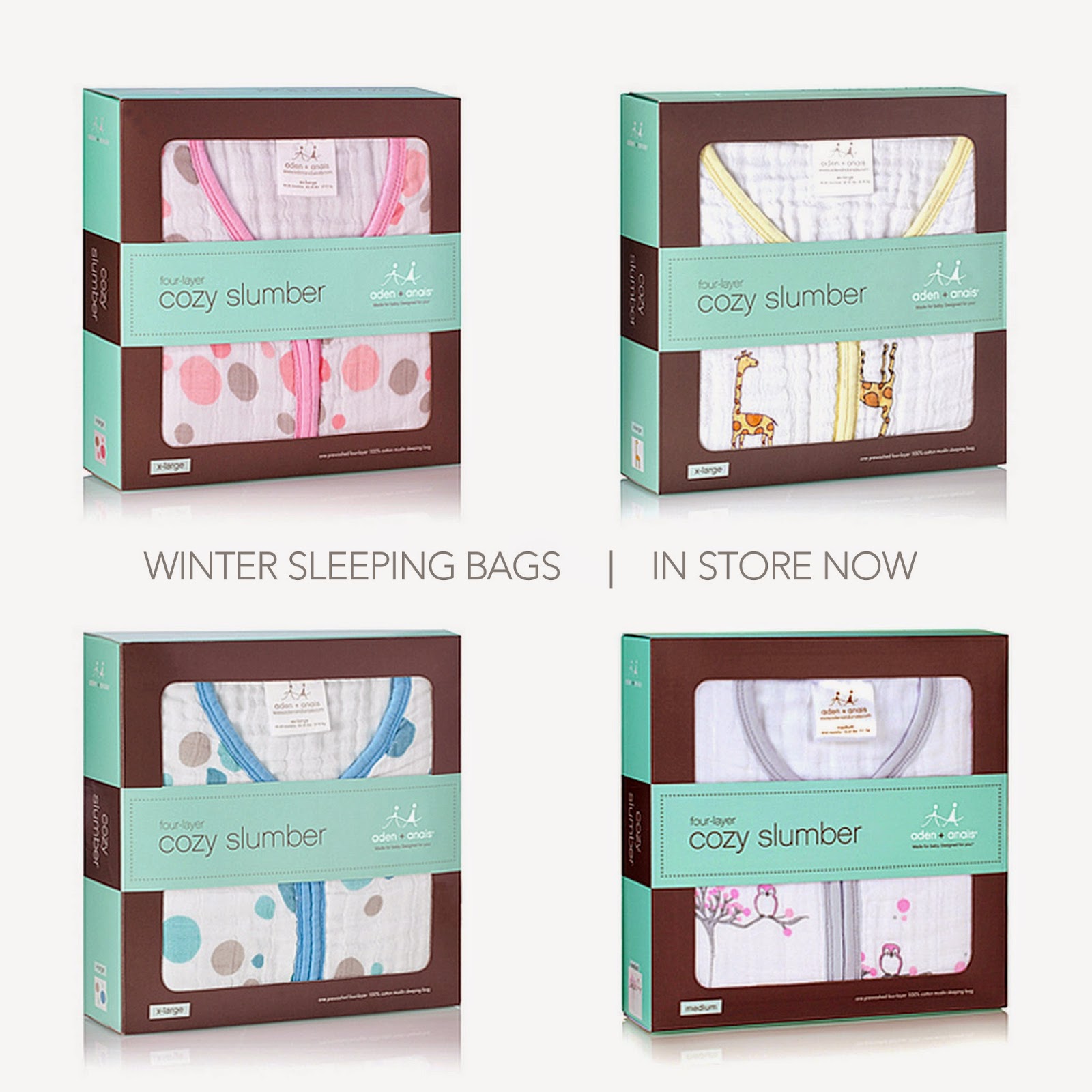 biird ADEN + ANAIS PURE BABY WINTER SLEEPING BAGS AVAILABLE IN