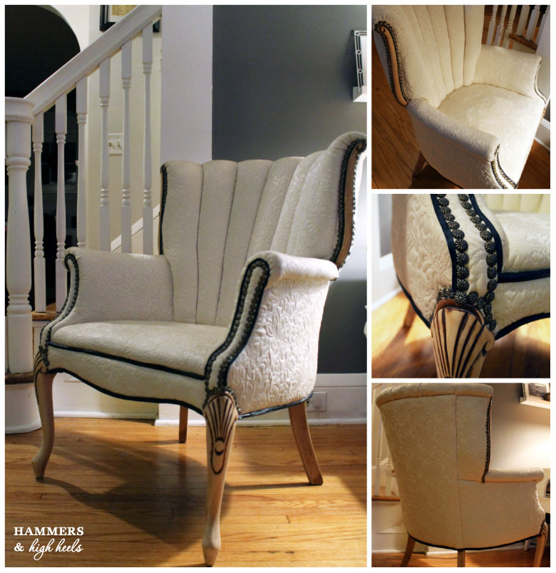 Hammers and High Heels My 3.00 Chair Gets a Modern Meets Vintage Restyle!