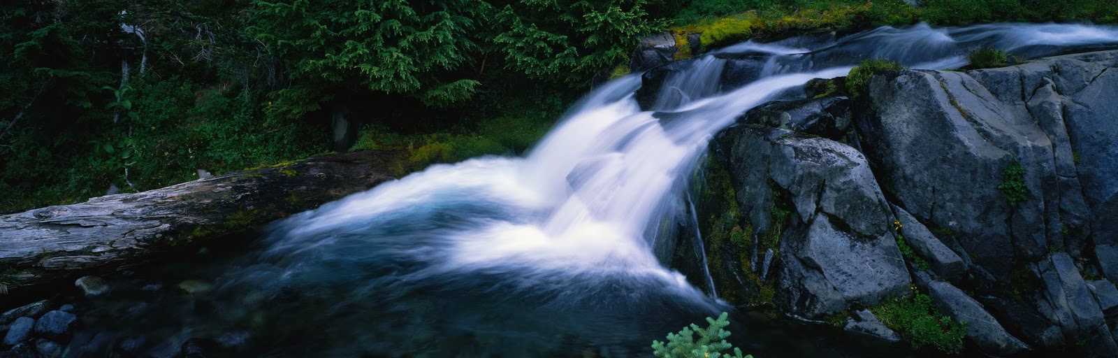 Green jungle waterfall free hd desktop wallpaper