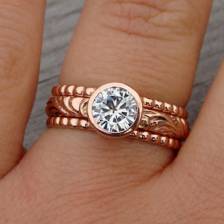 rose gold wedding rings