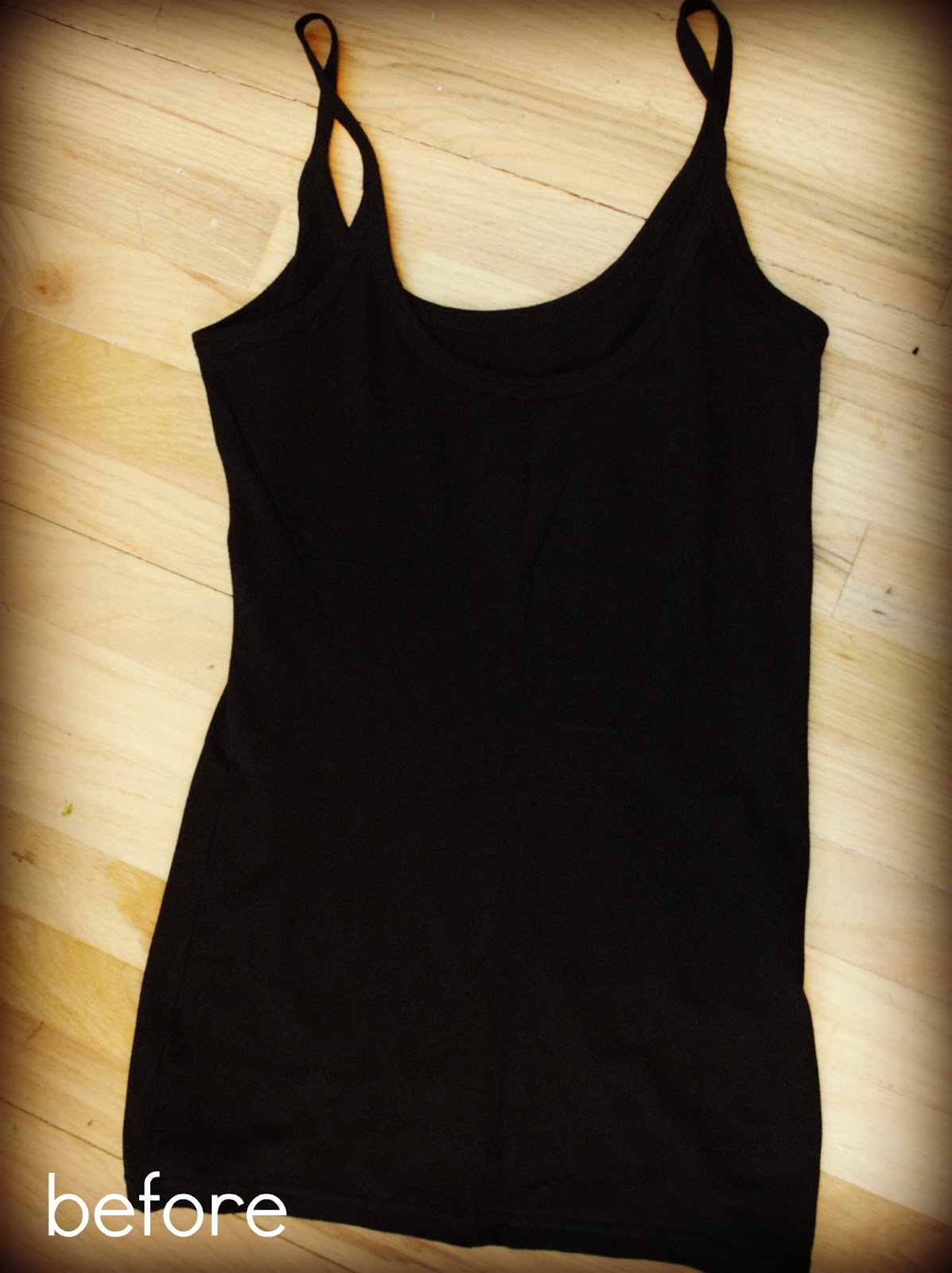 Trash To Couture DIY Plain tank sewn zipper racer back.