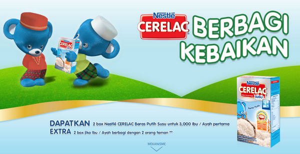Gratis Produk Nestle Cerelac Beras Putih Susu Tanpa Diundi 1 Gratis Produk Nestle Cerelac Beras Putih Susu Tanpa Diundi