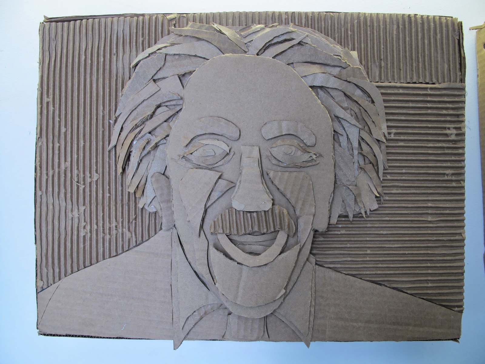 The Visual Arts at Germantown Academy Cardboard Relief Portraits