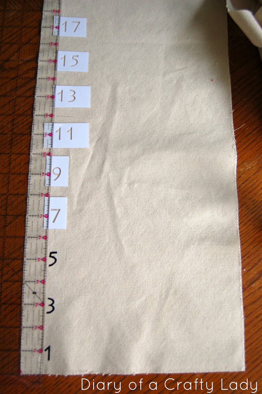 Diary of a Crafty Lady DIY Canvas Growth Chart