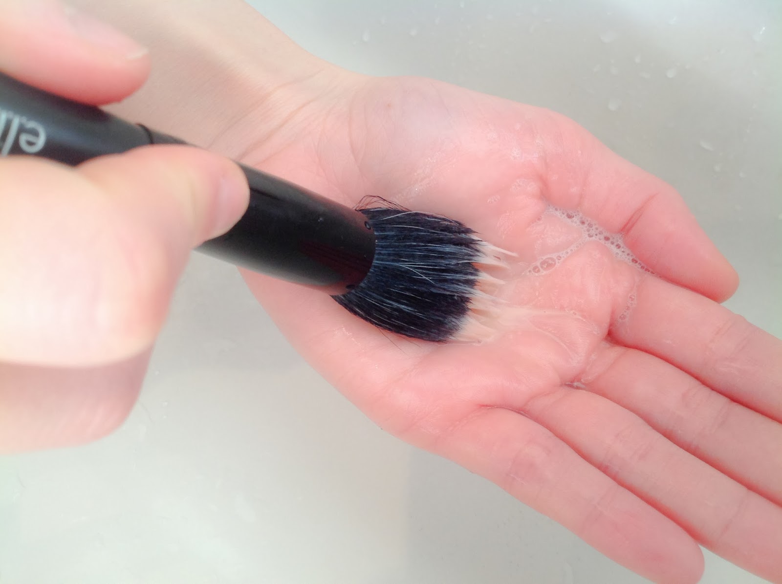 daniela scribbles • Brush cleaning // Dr Bronner's Liquid Soap