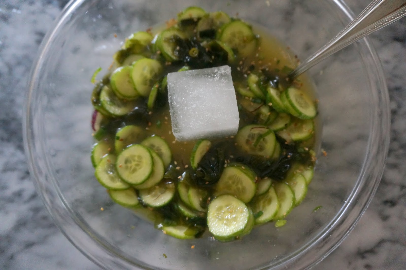 Korean Cold Cucumber Soup Oi Nenguk (오이 냉국)