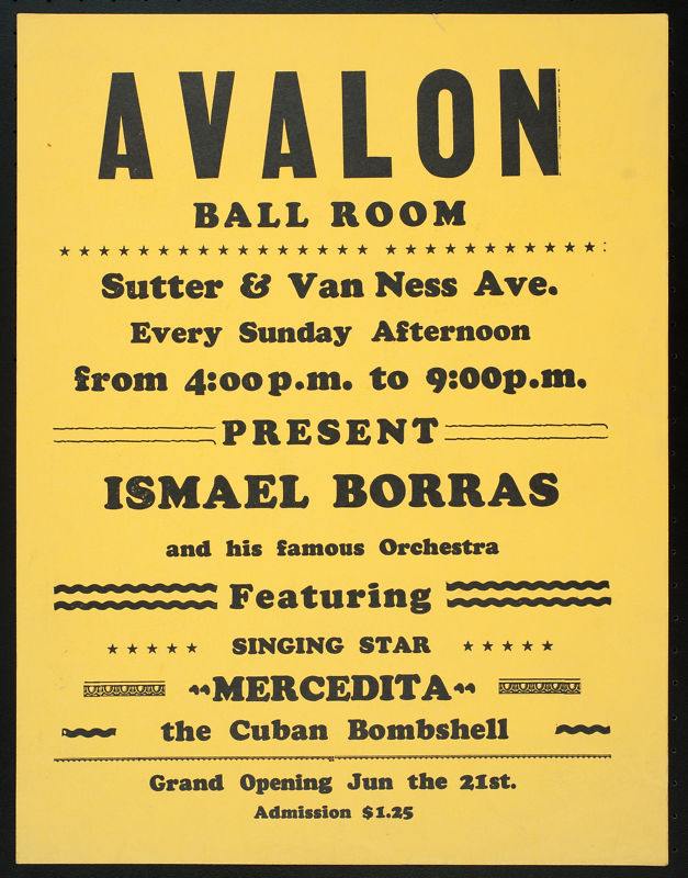 Jerry's Brokendown Palaces Avalon Ballroom, 1268 Sutter Street, San