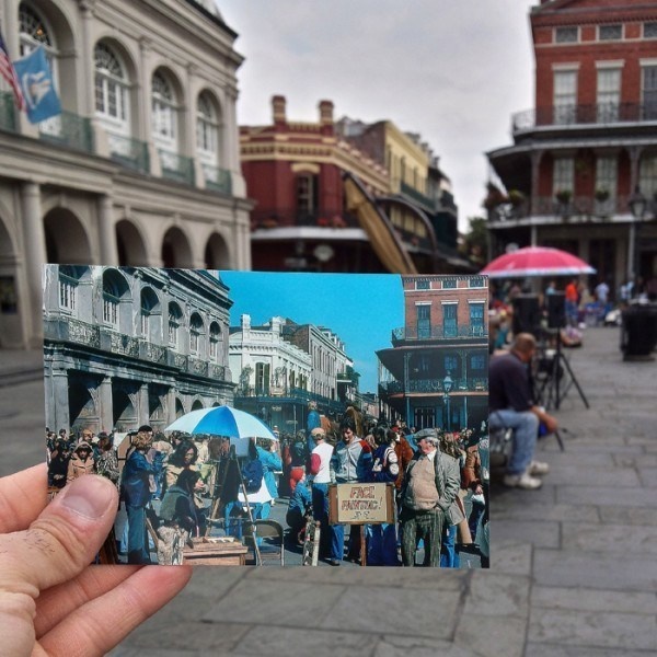 Jackson Square in New Orleans. - He Traveled To The EXACT Same Places As His Grandparents, The Photos Brought A Lump To My Throat. Jackson Square in New Orleans. - He Traveled To The EXACT Same Places As His Grandparents, The Photos Brought A Lump To My Throat.