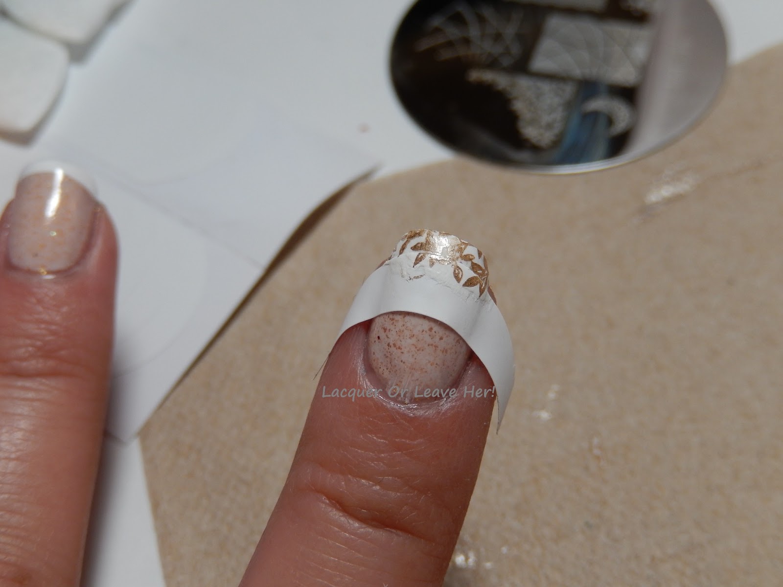 Lacquer or Leave Her! Tutorial Stamped French Manicure