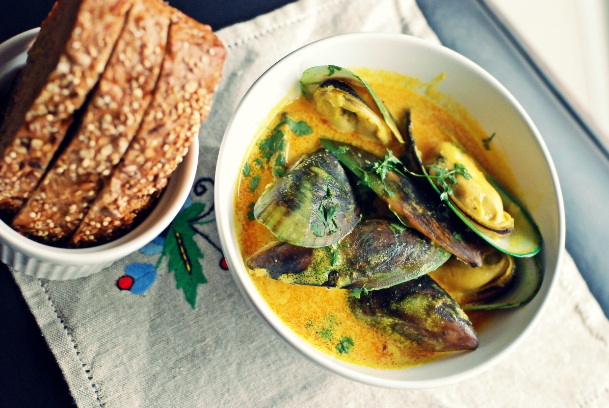 Buttered Up Coconut milk mussels & unlikely flavors