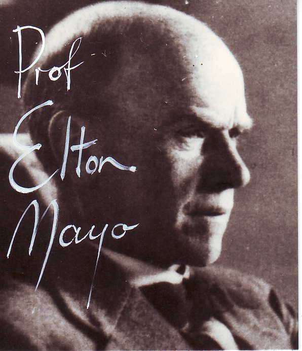 ESCUELA DE LAS RELACION HUMANAS DE ELTON MAYO escuela de las relacion humanas de elton mayo: