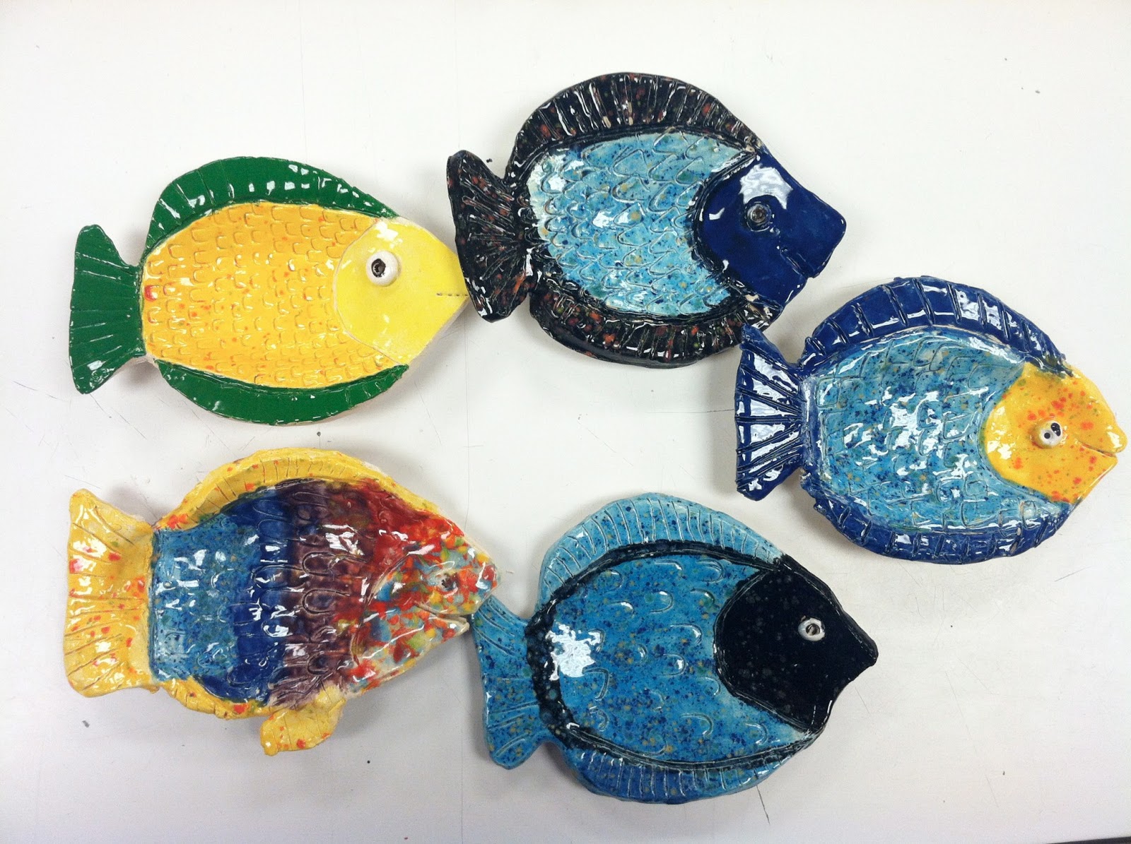 Rock Paper Scissors Arts Ceramic Fish