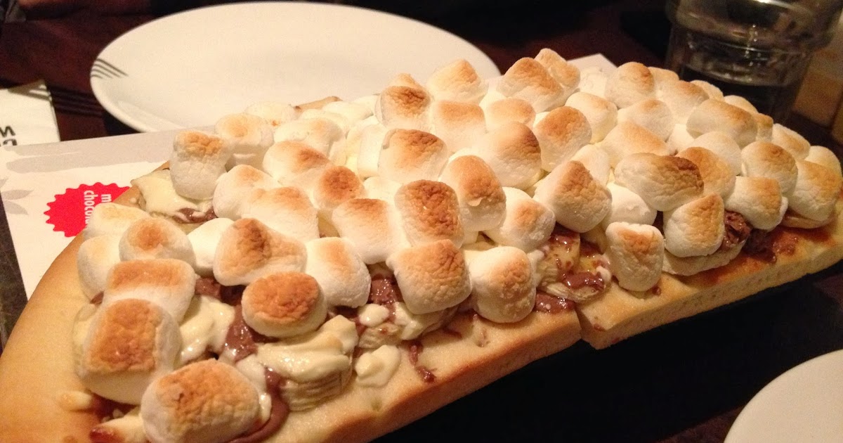 Dessert Pizza Max Brenner's Chocolate Restaurant! Chow Down USA