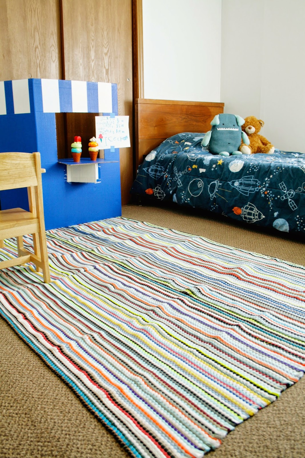 The Dieter Family Striped Play Rug DIY