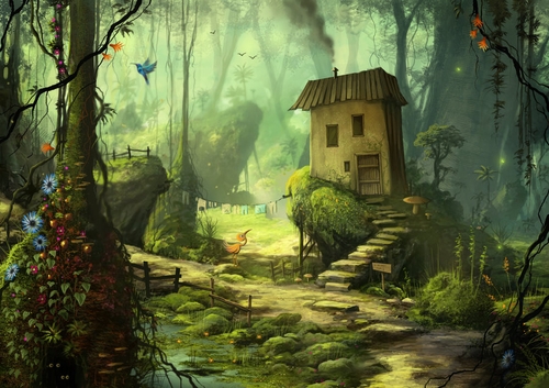 02-A-Home-in-the-Green-Jeremiah-Morelli-Fantasy-Digital-Art-from-a-Middle-School-Teacher-www-designstack-co