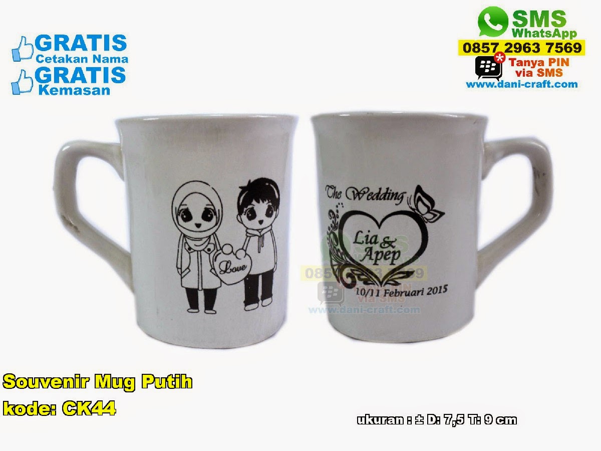 Souvenir Mug Putih Souvenir Pernikahan