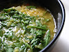 Red Lentil Soup with Baby Arugula