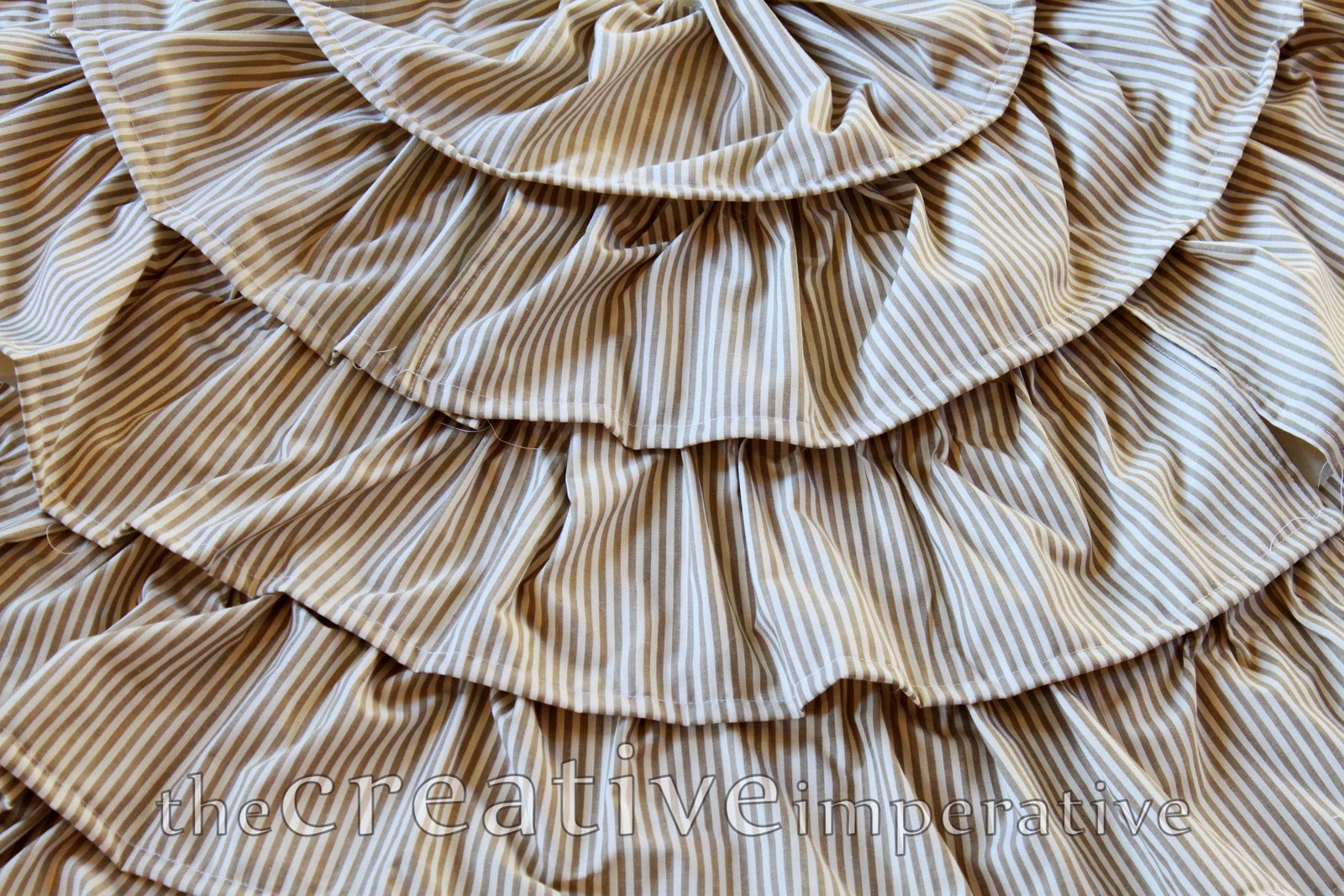 The Creative Imperative Stripey Ruffle Christmas Tree Skirt
