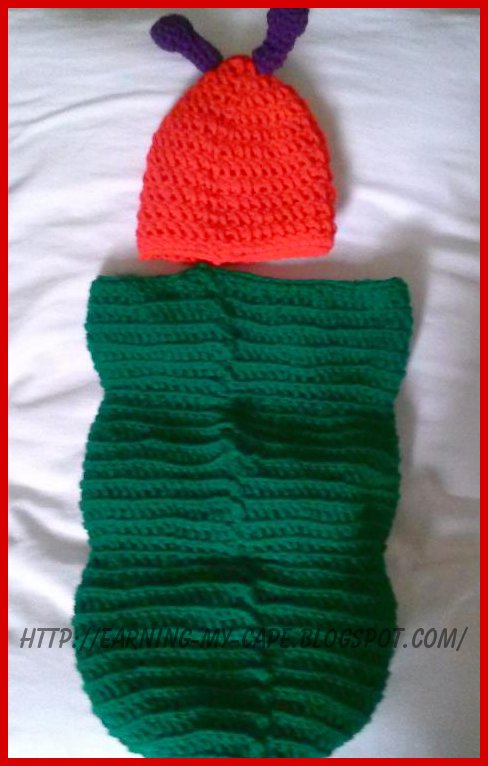 Earning-My-Cape: Newborn Caterpillar Hat and Cocoon {free ...