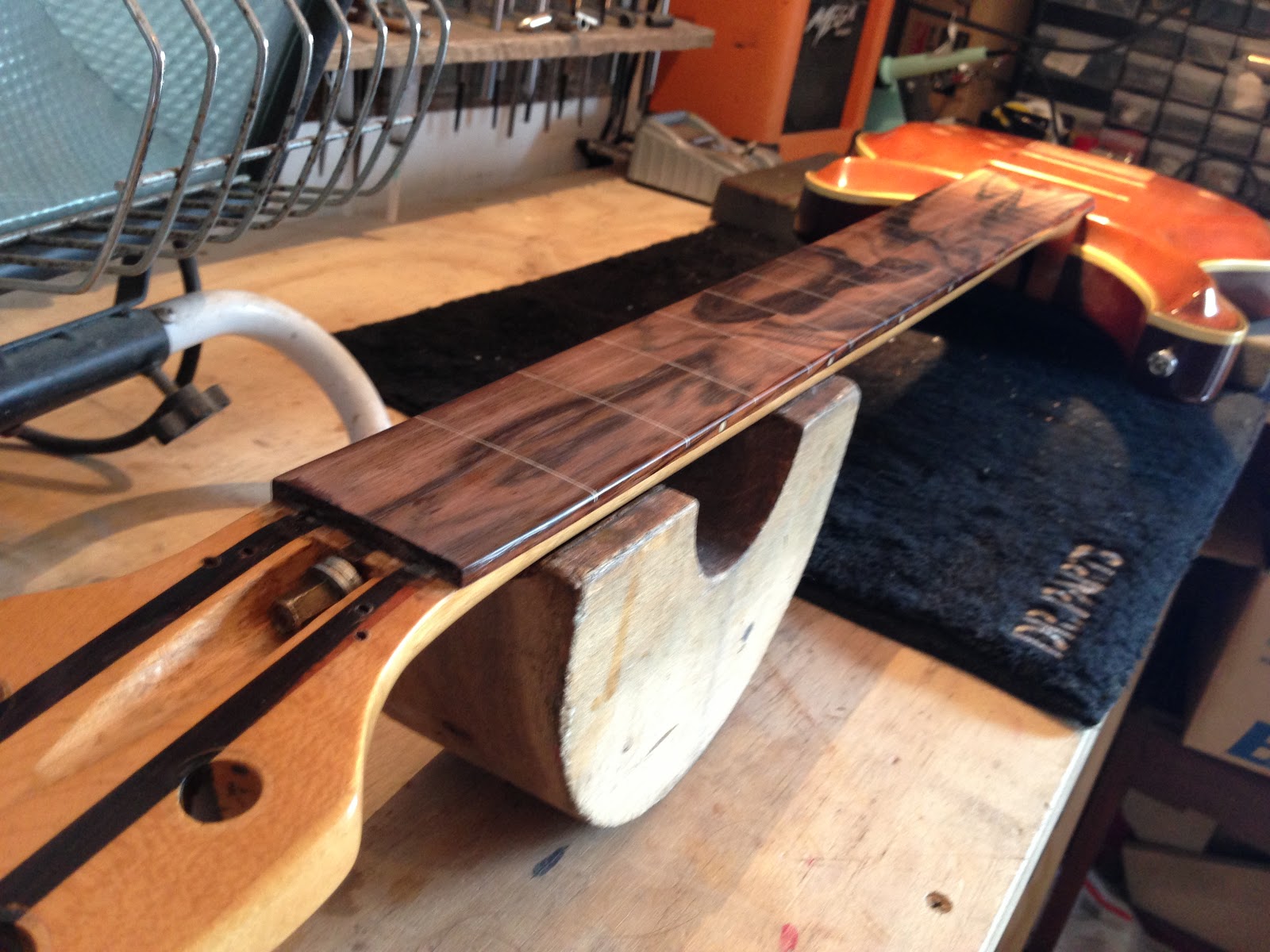 Salt Mine Repair Services Truss rod and fretboard replacement