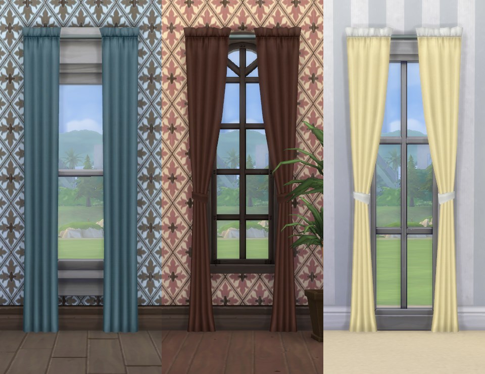 My Sims 4 Blog Simple Curtains by Plasticbox