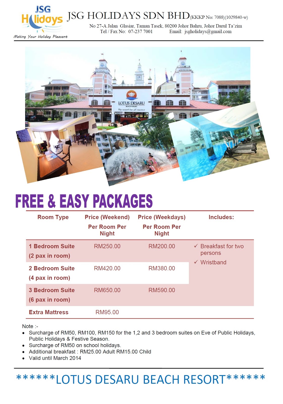 Lotus Desaru Beach Resort Package Lotus Desaru Beach Resort Package