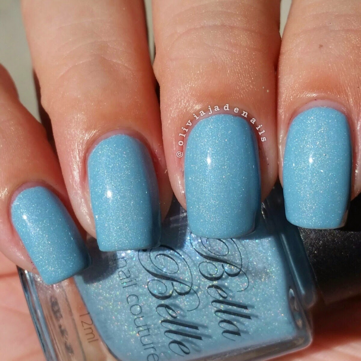 Bella Belle Something Blue swatched by Olivia Jade Nails