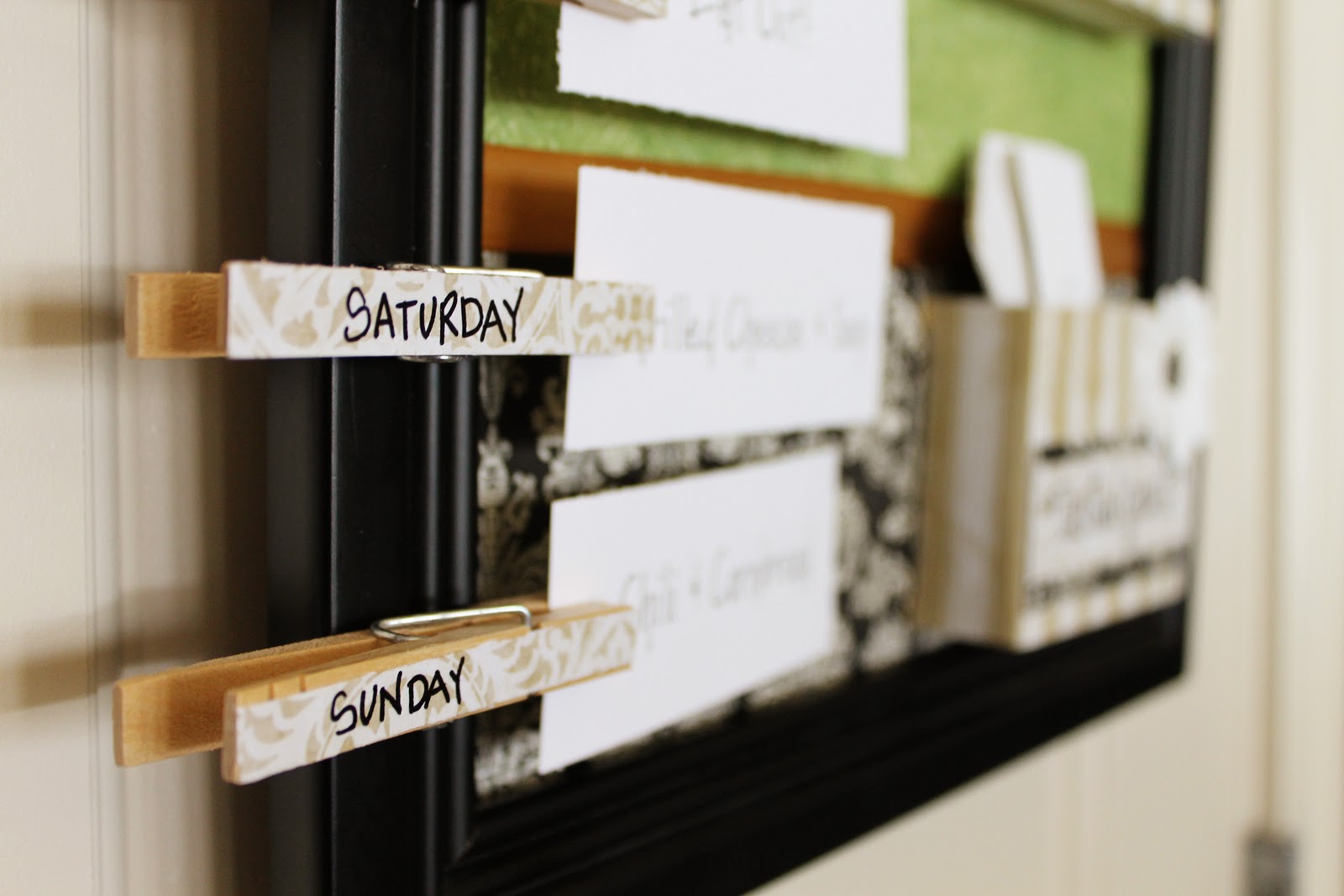 Organize It Challenge Menu Board