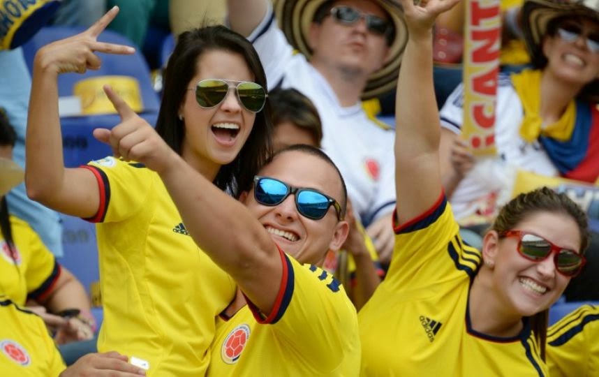 2015 Mundial Brasil 2014 World Cup: mujeres más hermosas, lindas, bellas. Sexy girls, chicas guapas. Aficionadas bonitas Colombia colombiana