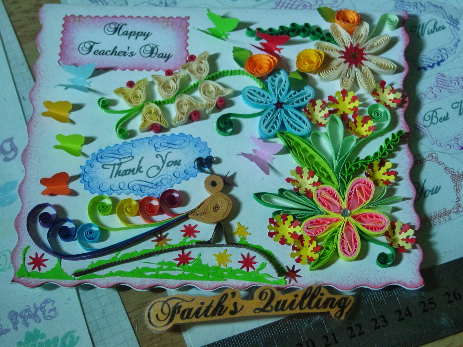 Faith's Quilling Teacher's Day Cards