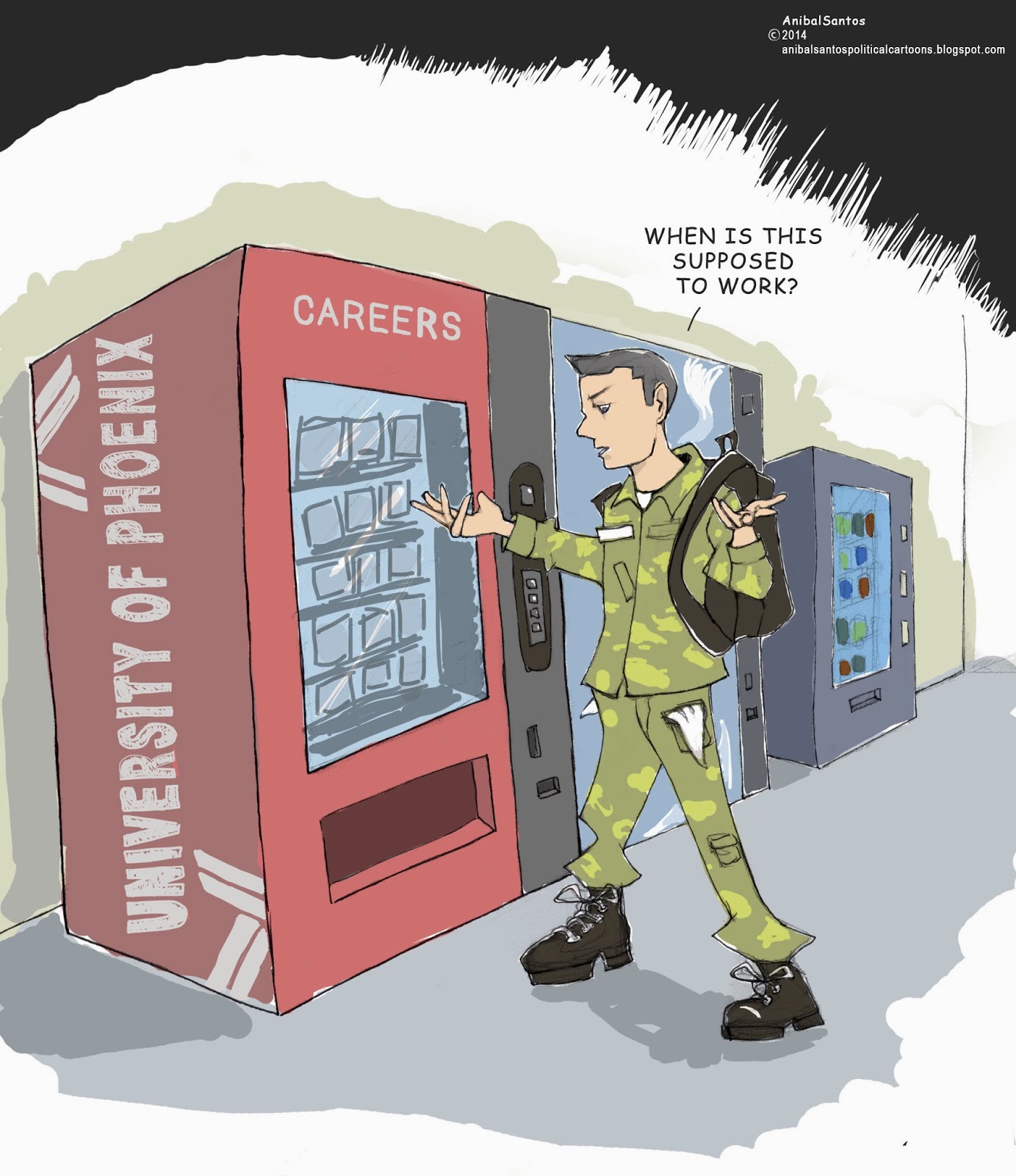 Political Cartoons University Of Phoenix Failing Student
