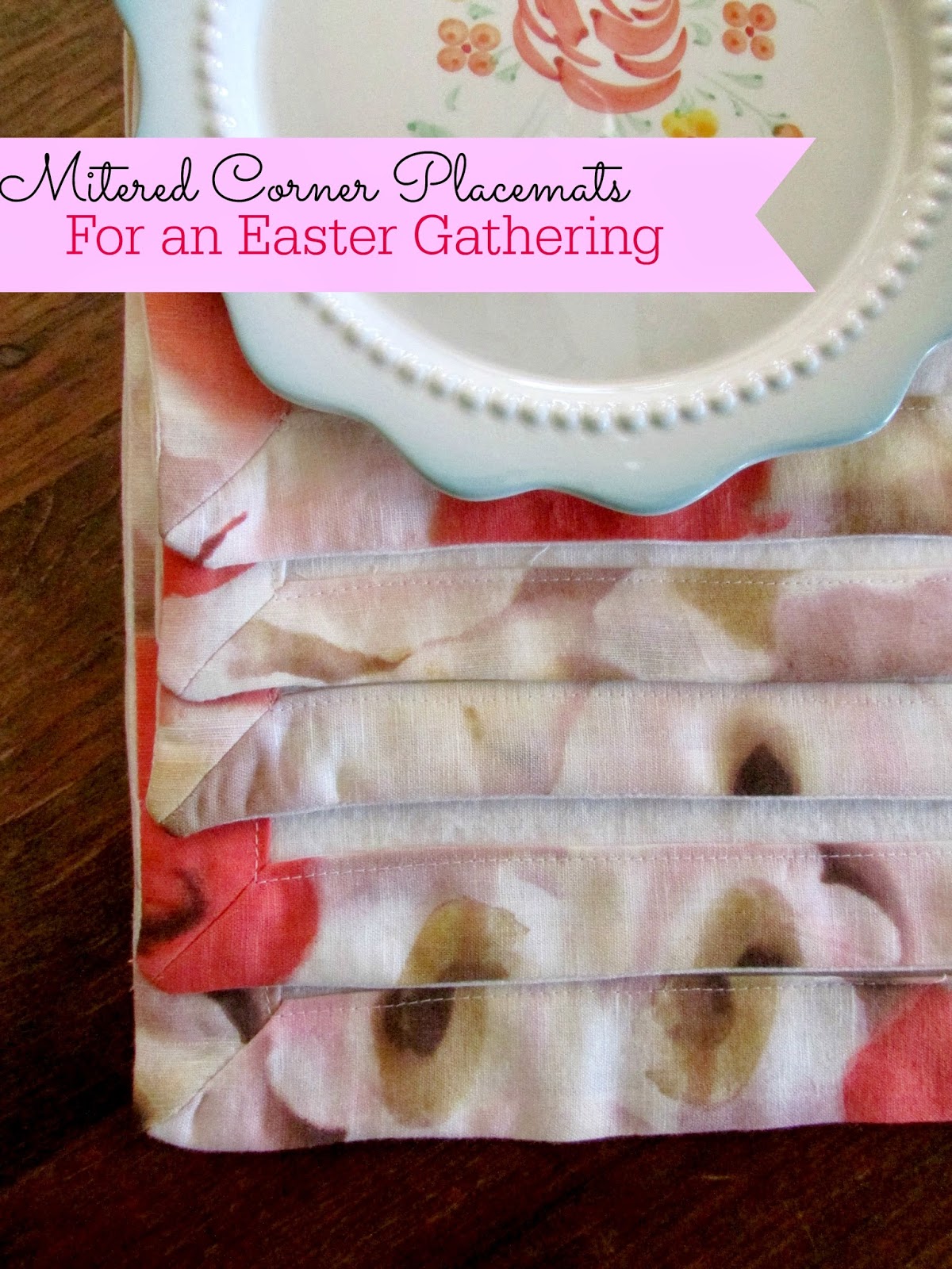 SimplyLinen Mitered Corner Placemats for an Easter Gathering