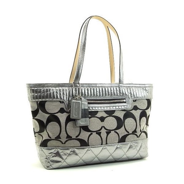 I Love Shopping Coach Signature Lip Gloss Shopper Bag Tote 18676