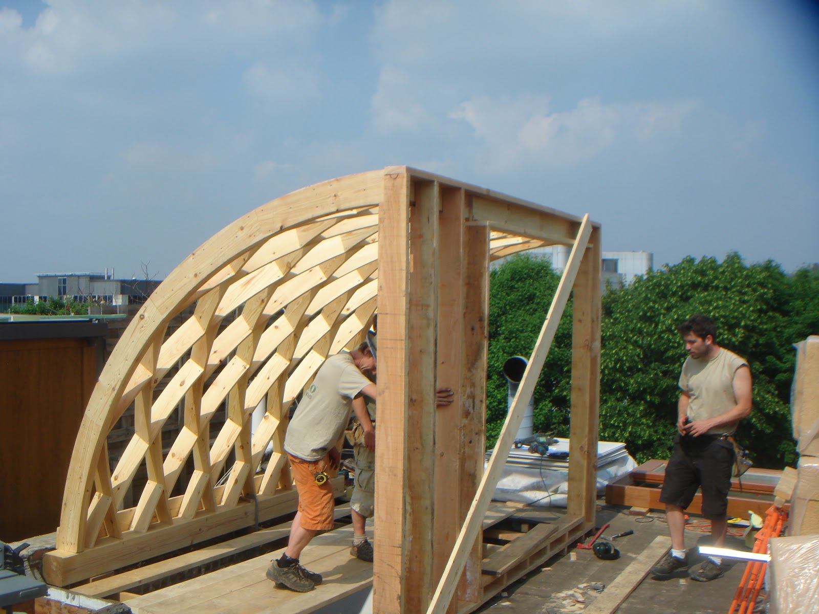 charpente bois nid d'abeille