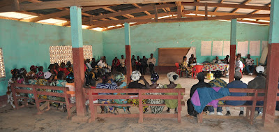 Community Management Committees (CMCs) from the zone of N'Zérékoré gather for the meeting.