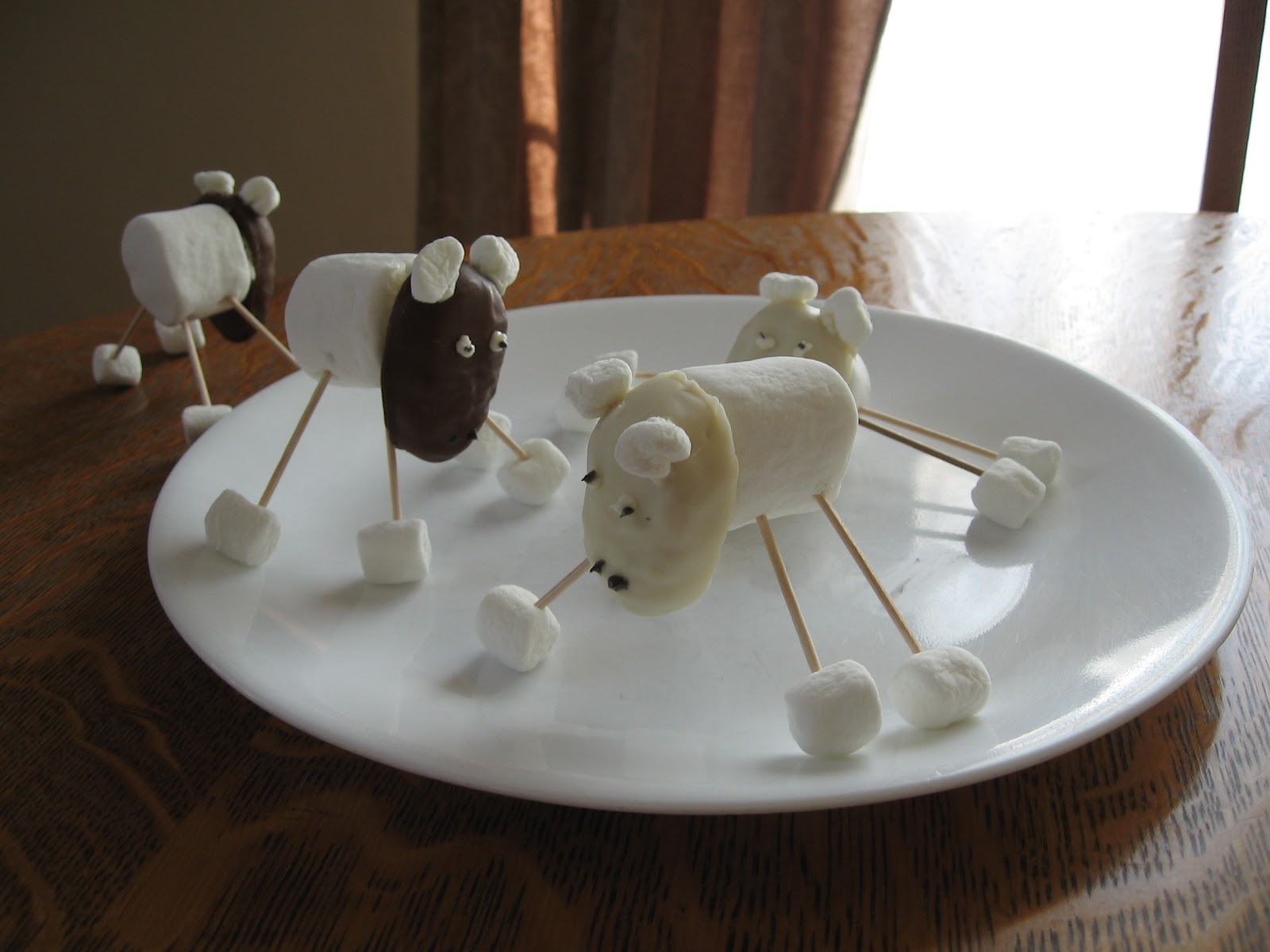 Almost Unschoolers Marshmallow and Peanut Butter Egg, Easter Sheep