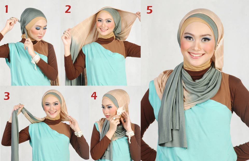 cara pakai hijab