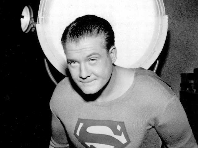 George Reeves plays Clark Kent/Superman with Jack Larson as Jimmy Olsen, Jo...