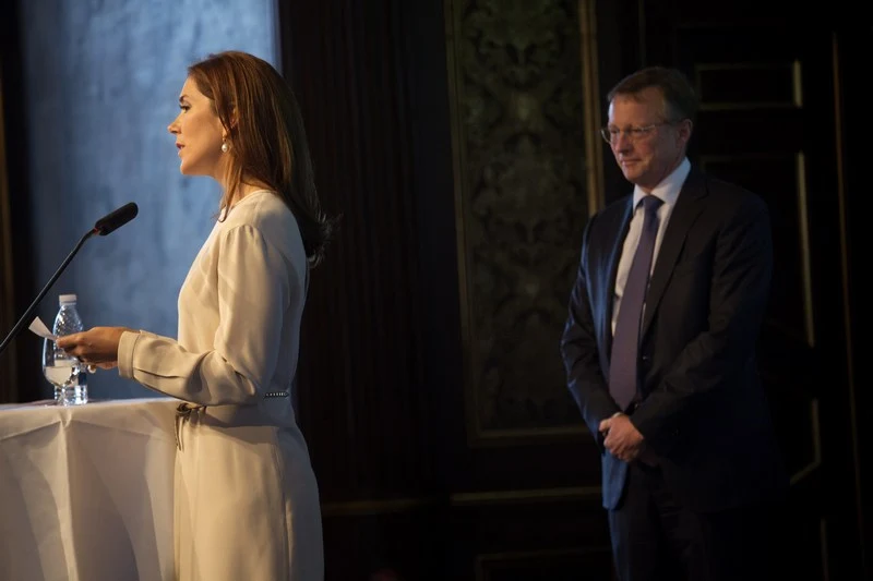 Princess Mary of Denmark attend the award ceremony of the CSR Priser for social responsible entrepreneurship at the Exchange building in Copenhagen, Denmark